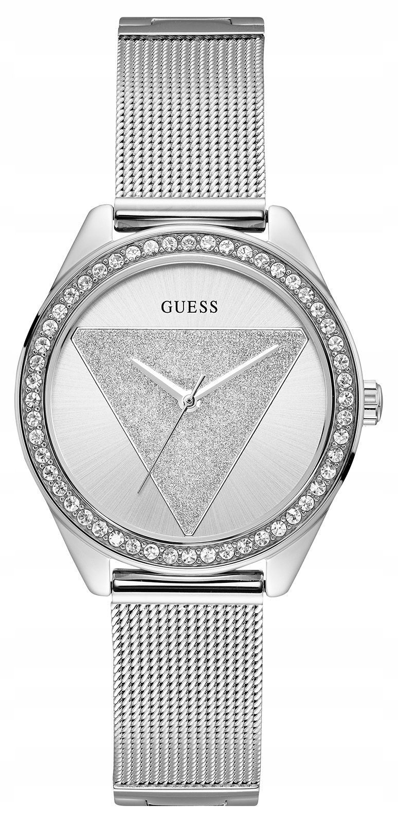Guess W1142L1 stříbrné s logem na náramku