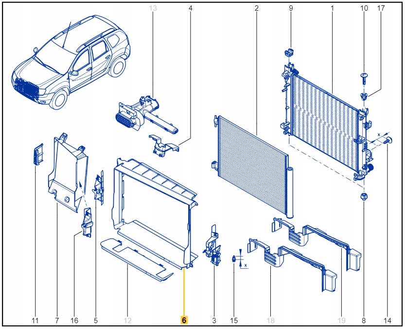 215592385RR - RENAULT DUSTER ПОВІТРЯНИЙ КЕРМО OE 215592385R