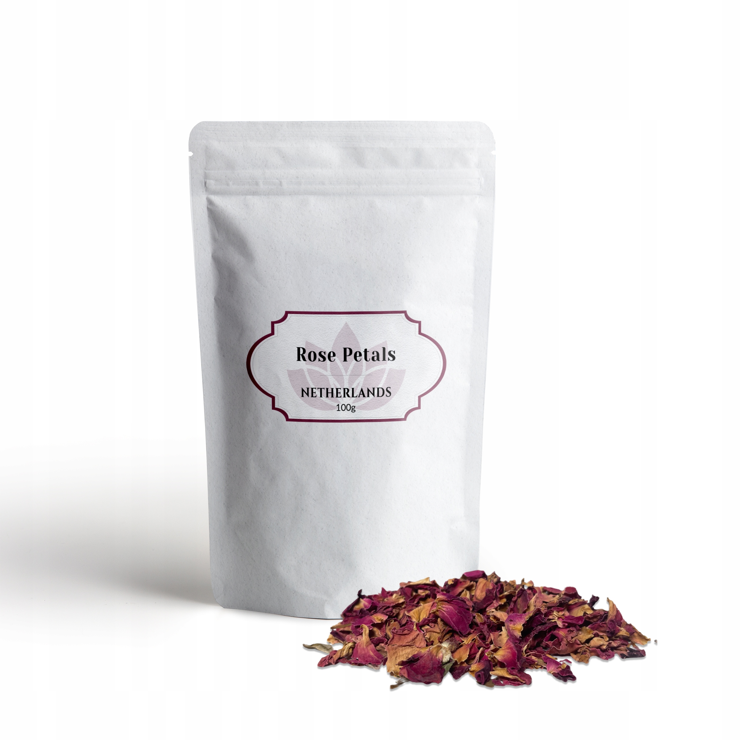 Levně Koření Kakao Obřadní okvětní lístky růží Sušené jedlé Nizozemsko 100 g