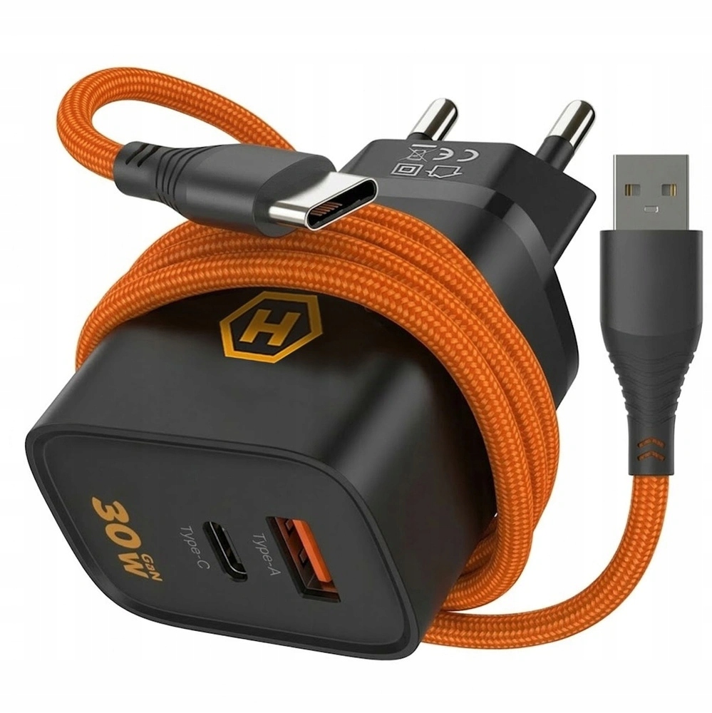 Nabíječka Hammer Rapidcharge Duo 30W Usb-a Usb-c Kabel Usb-a Usb-c Sada