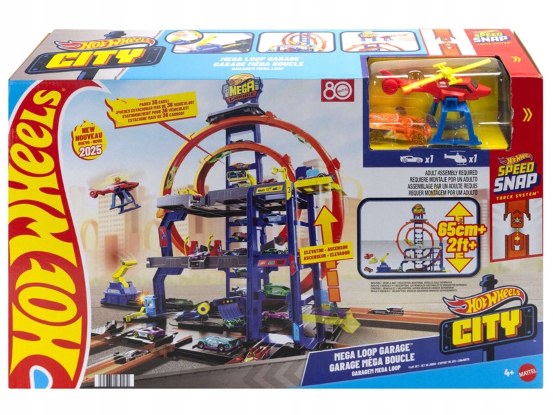Tor Hot Wheels Garaż Gigapętla auto JBM74