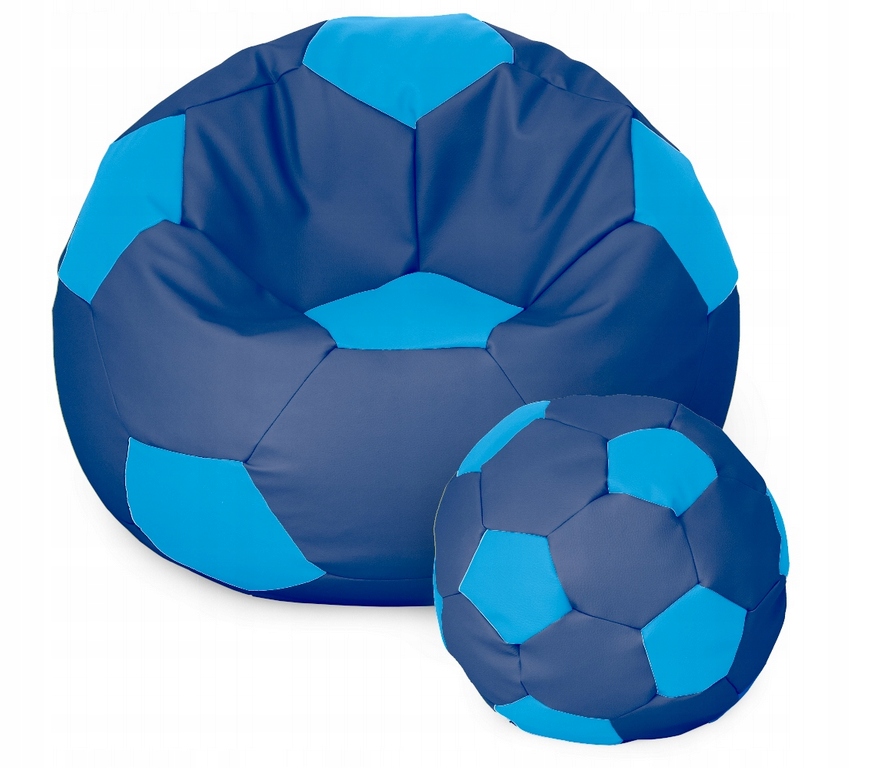 Taburetka kreslo sako futbalová lopta do detskej izby 100 cm modro-modrá