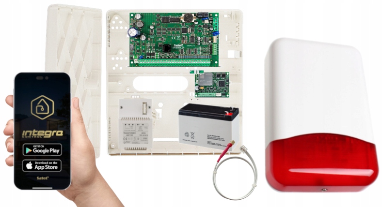 Zestaw Alarmowy Satel Integra 32 Akumulator Moduł Gsm Lte Syrena Aplikacja
