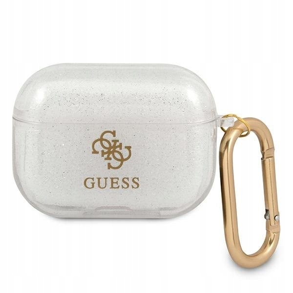 Guess GUAPUCG4GT AirPods Pro coverTransparent Glitter Collection
