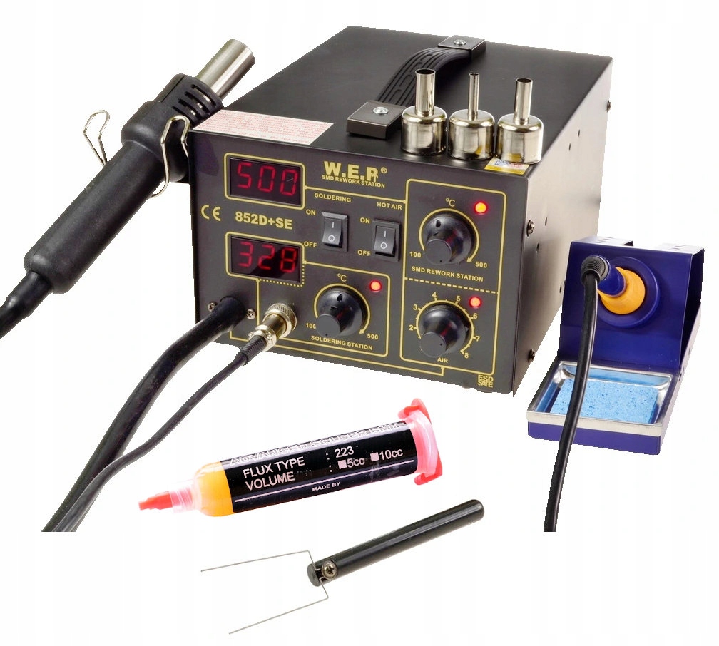 

Stacja lutownicza Wep 852D+SE Mocna Kolba Flux 223
