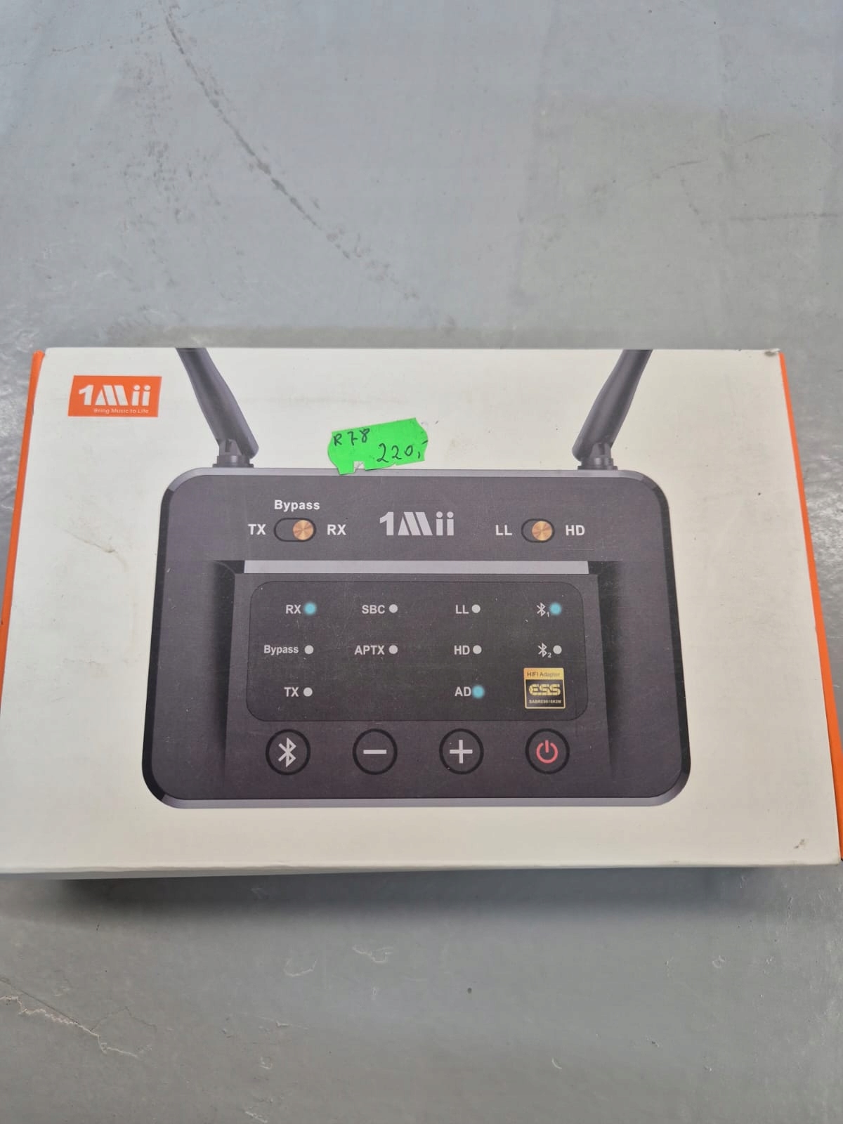 Adapter audio Bluetooth B03+ nadajnik i odbiornik z wyświetlaczem