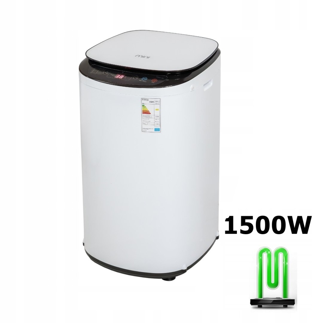 Pralko wirówka z Grzałką Wody Automat 1500W 3,5kg Pralka wirnikowa Turystyc