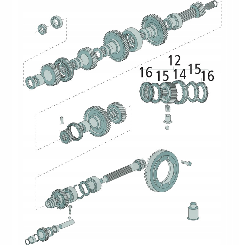 DANA Spicer Jednostka synchroniczna kpl. wał odboczki 1M/2M Producent części inny