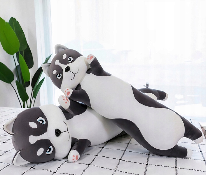 DŁUGI PIES PODUSZKA MASKOTKA PLUSZOWA HUSKY 70 CM Marka inna