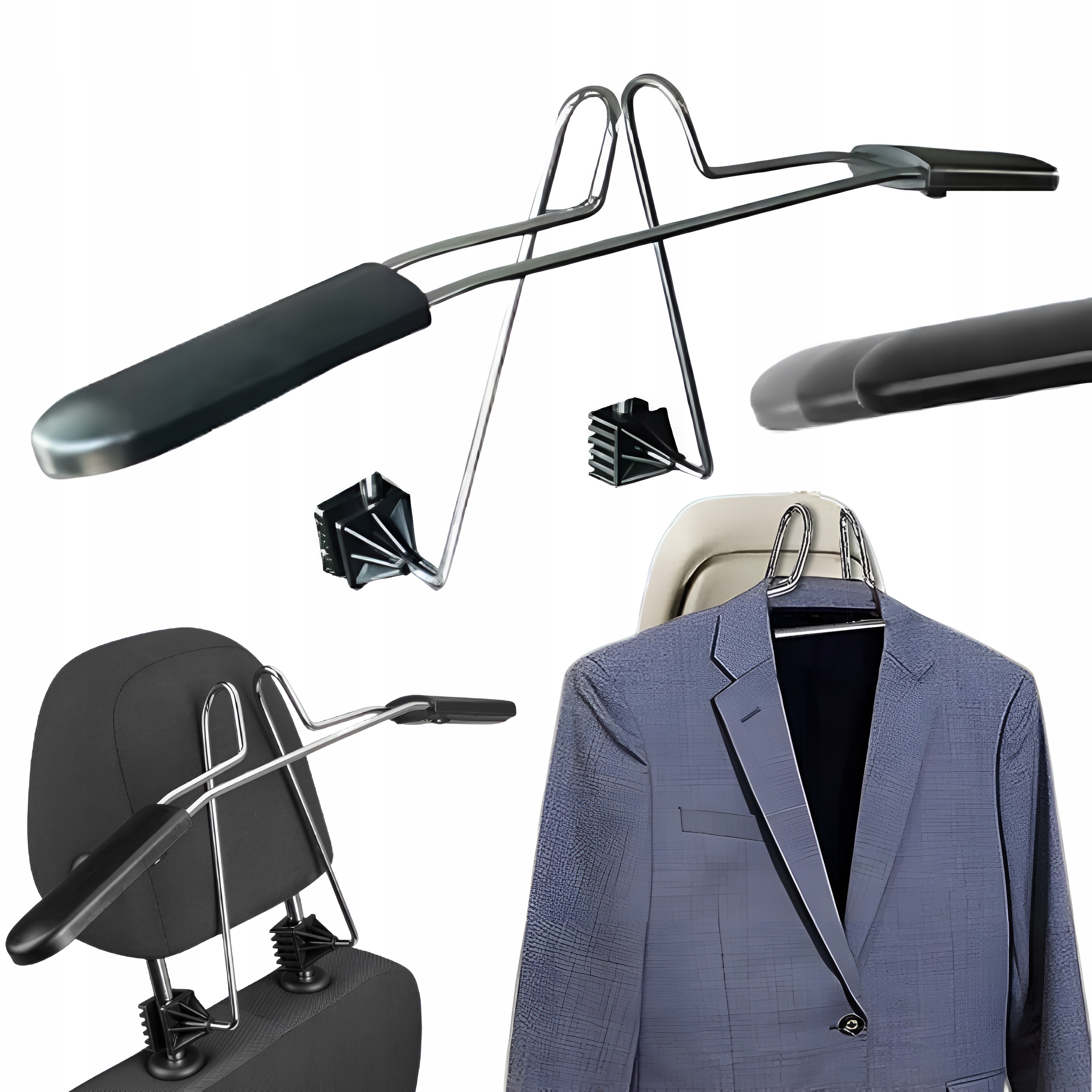 Wieszak Samochodowy Na Ubrania Garnitur Do Samochodu Auta Uchwyt Czarny