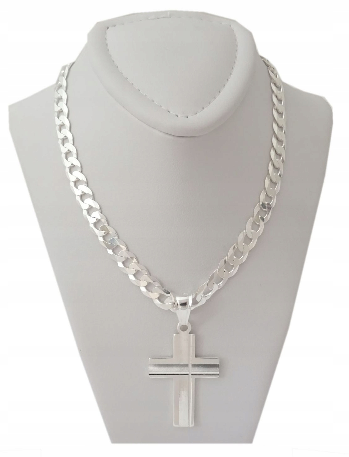 ŁAŃCUSZEK SREBRNY 925 MĘSKI 60 CM KRZYŻYK + GRAWER Waga produktu z opakowaniem jednostkowym 0.2 kg