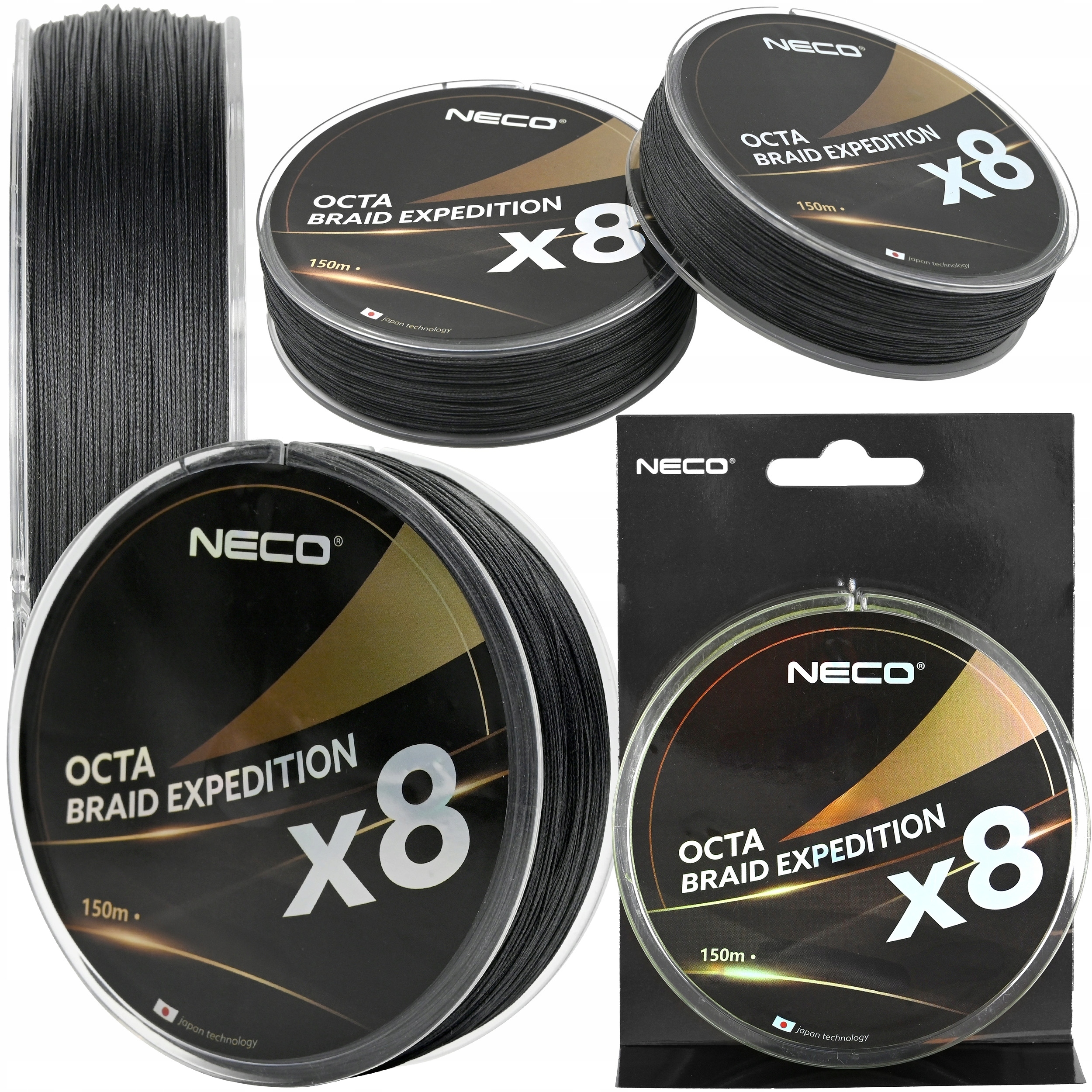 Plecionka Wędkarska Neco Octa Braid Expedition x8 150m 0,25mm Czarna