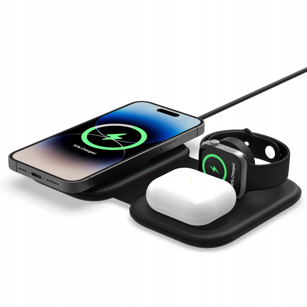 Skládací indukční nabíječka pro MagSafe pro iPhone Apple Watch Airpods