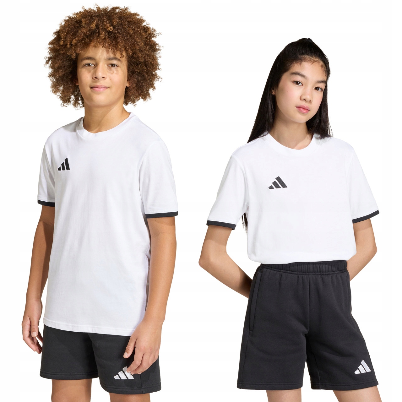 Koszulka dla dzieci adidas Entrada 26 Tee biała JZ6670 Rozmiar 140cm