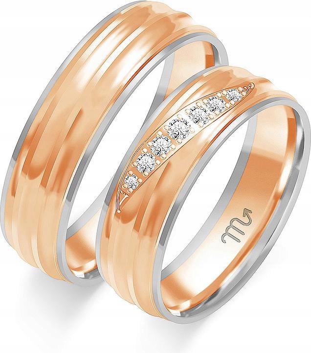 Zlatý snubní prsten pro novomanžele 14K 585 r. 14 15 16, módní svatební kolekce