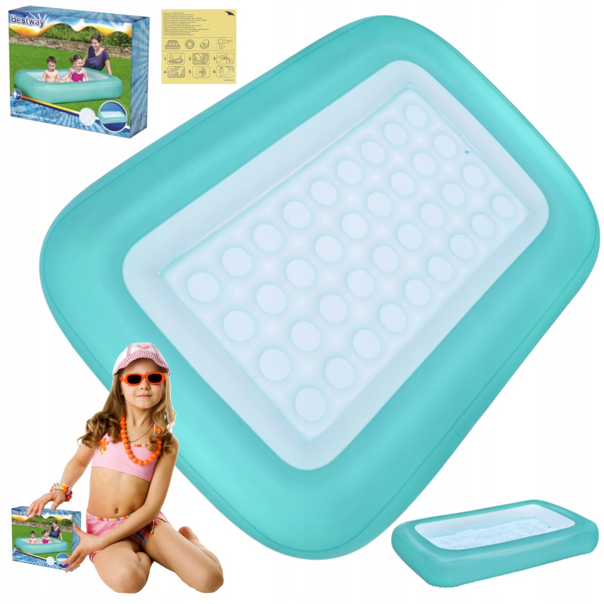 

Basenik Basen Dmuchany dzieci Bestway 165 x 104 CM