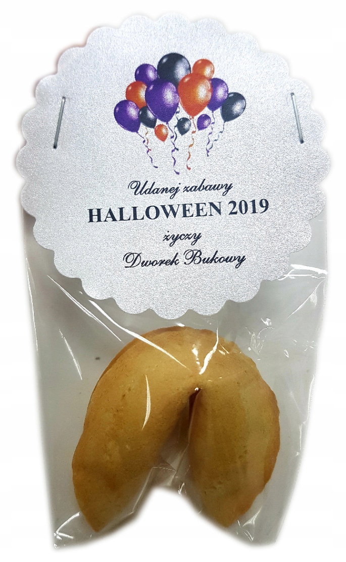 

ciasteczka z wróżbą na Andrzejki zabawa Halloween