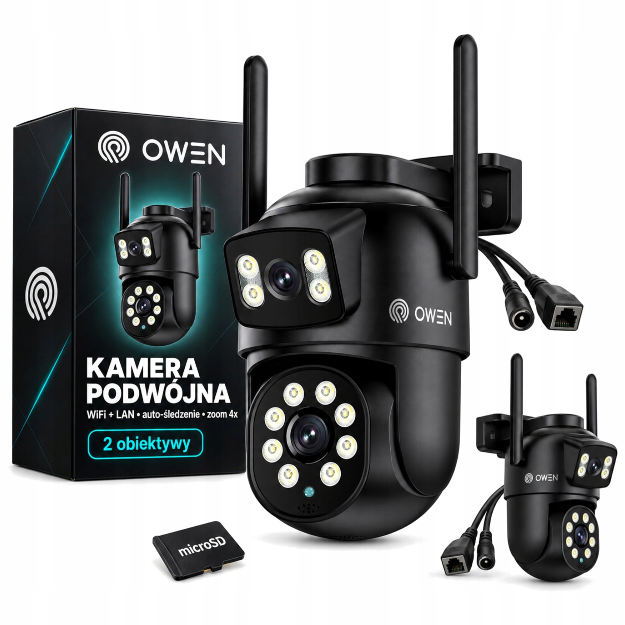 Ip WiFi kamera venkovní otočná dvojitá 2x4MP zoom sledování pohybu