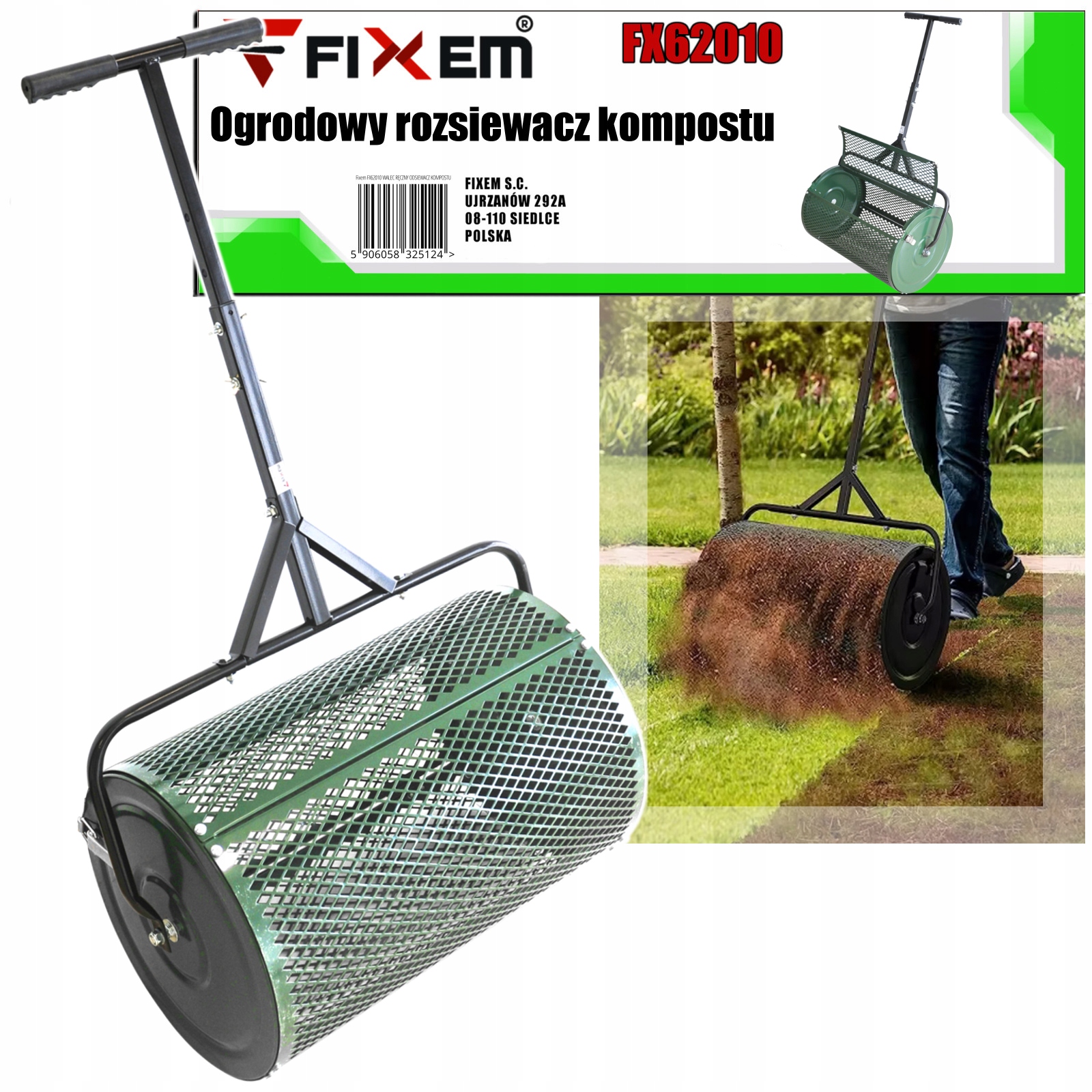 Ruční Válec Pro Odsévání Kompostu 600x400