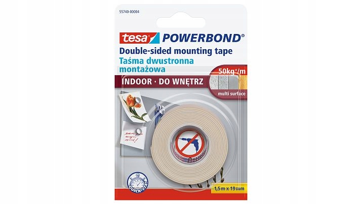 

Tesa 55740 Dwustronna taśma montażowa wewnątrz 5kg