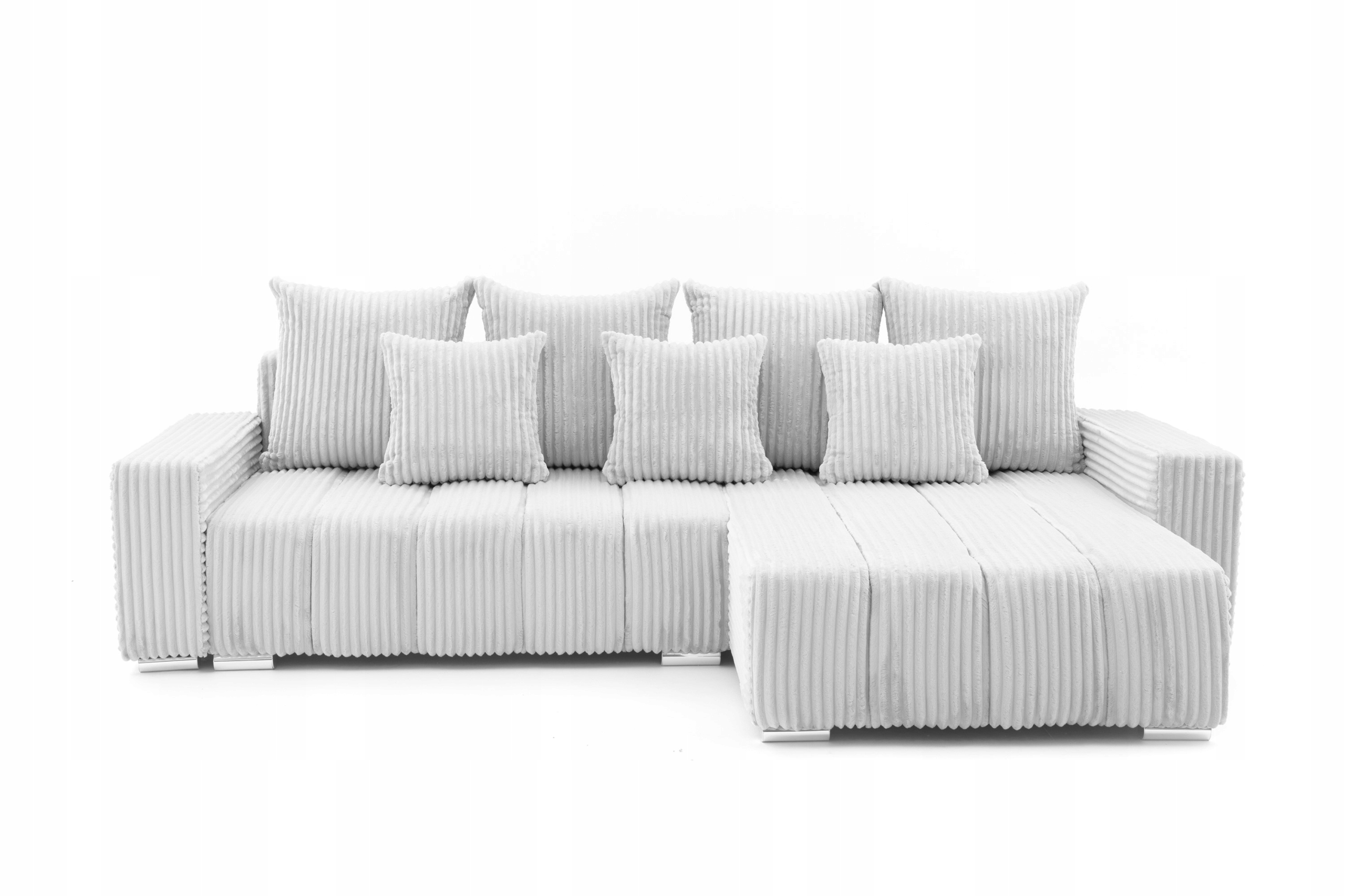 Rohová Sedací Souprava s funkcí spaní Kontejner Volné polštáře