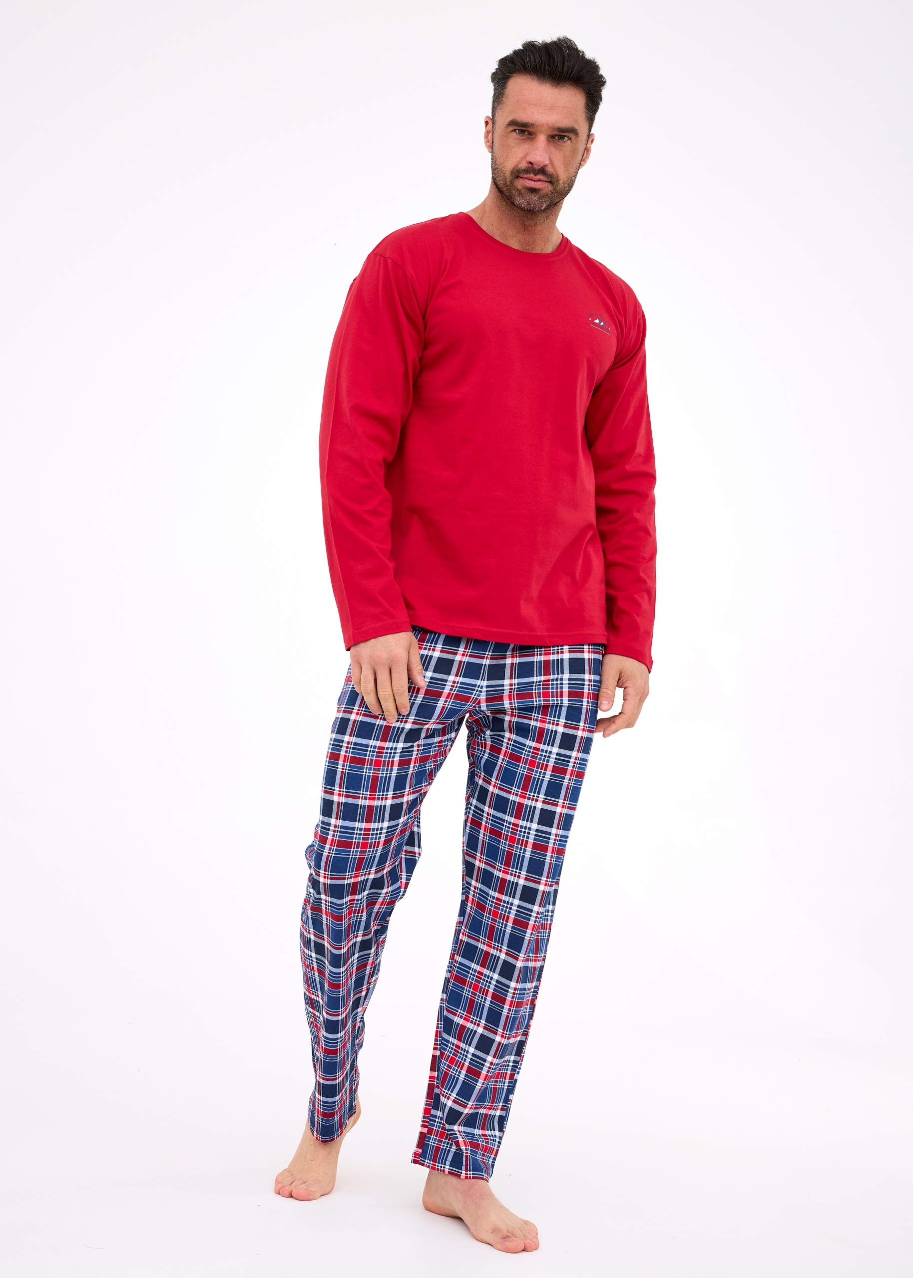 Pánské Pyžamo 124/312 Ready 3 Dr L bordová
