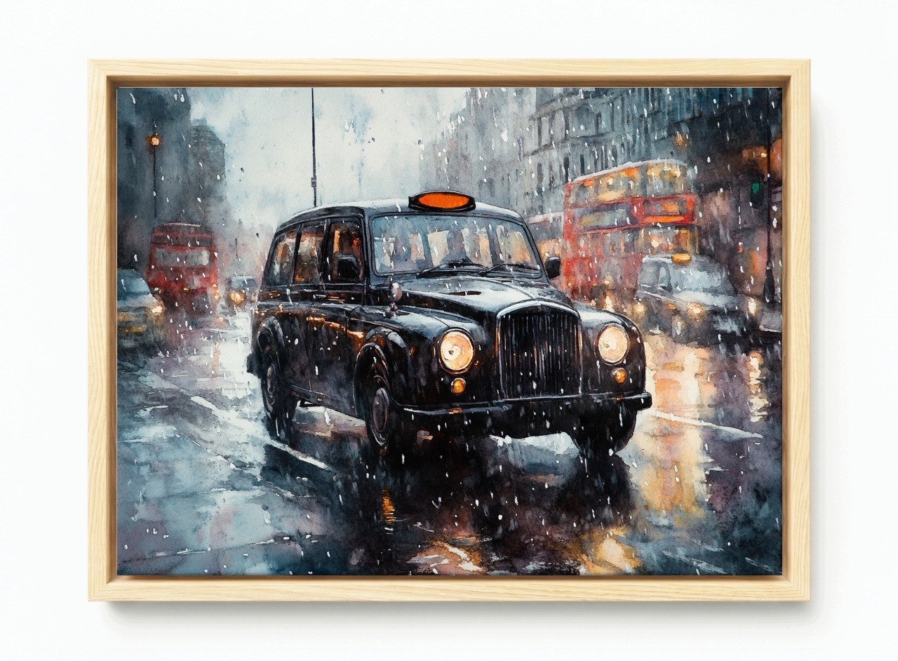 Obraz Rama American Box Auto Taxík Tarif Anglie Londýn 60x40
