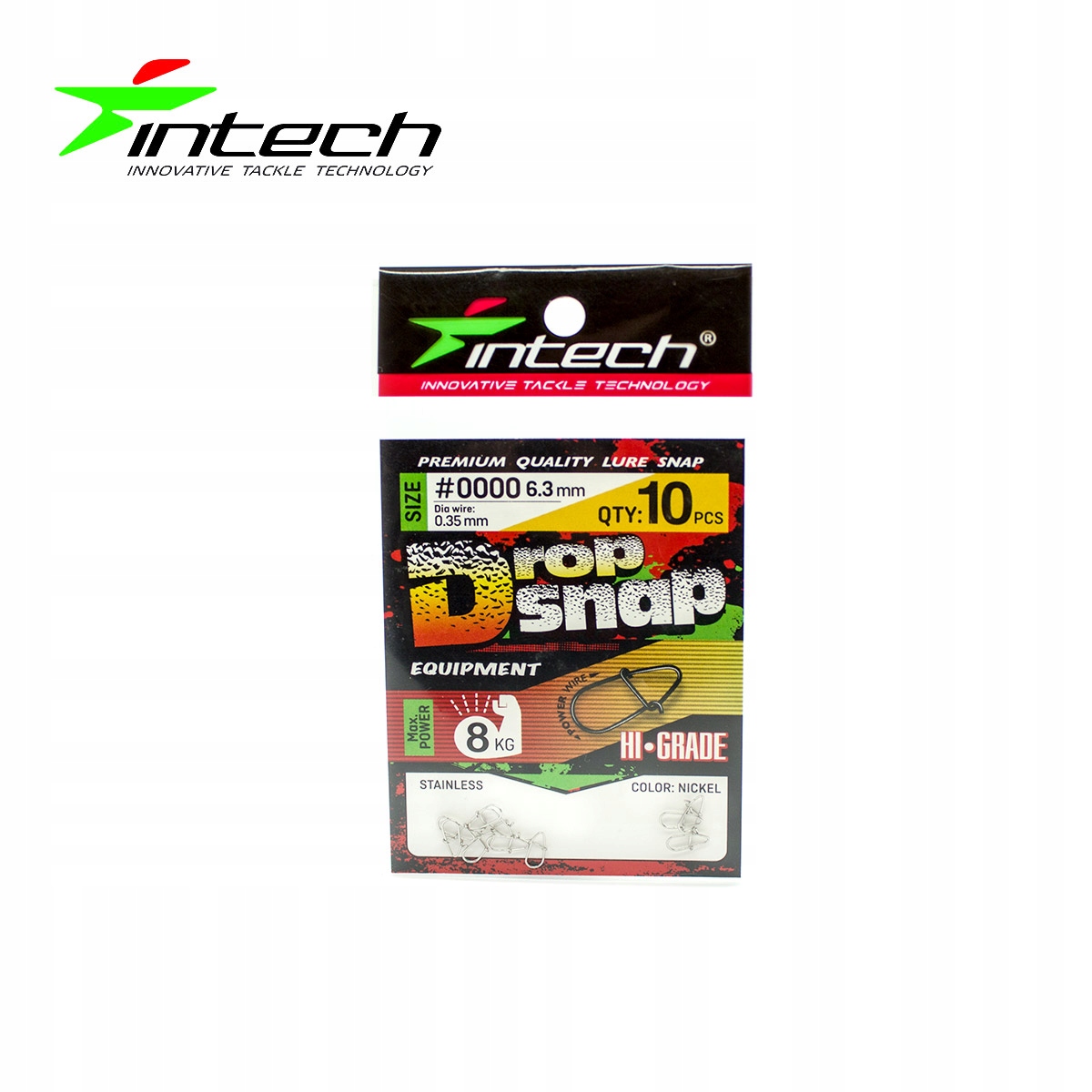 Agrafki Intech Tournament Drop Snap Nickel #000 7mm/10kg (10 szt)