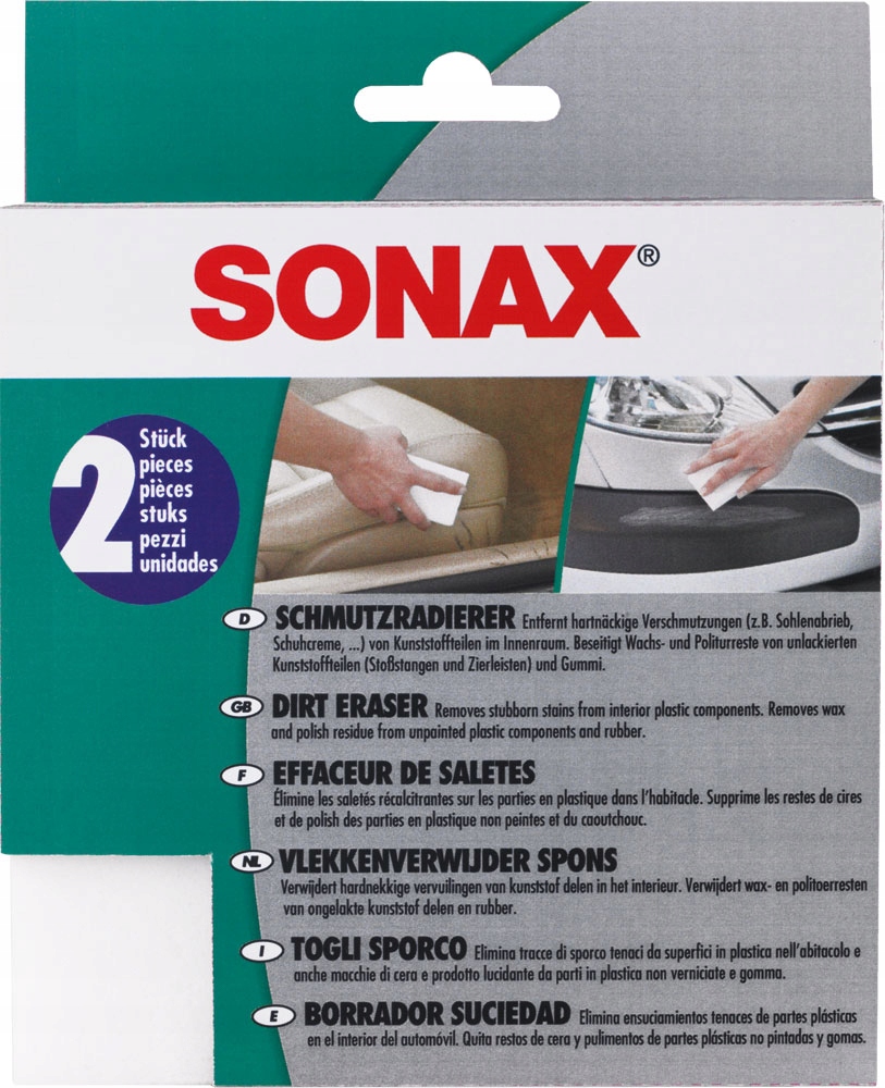 

Sonax Gąbka Czyszcząca Do Plastików I Kokpitu 2szt