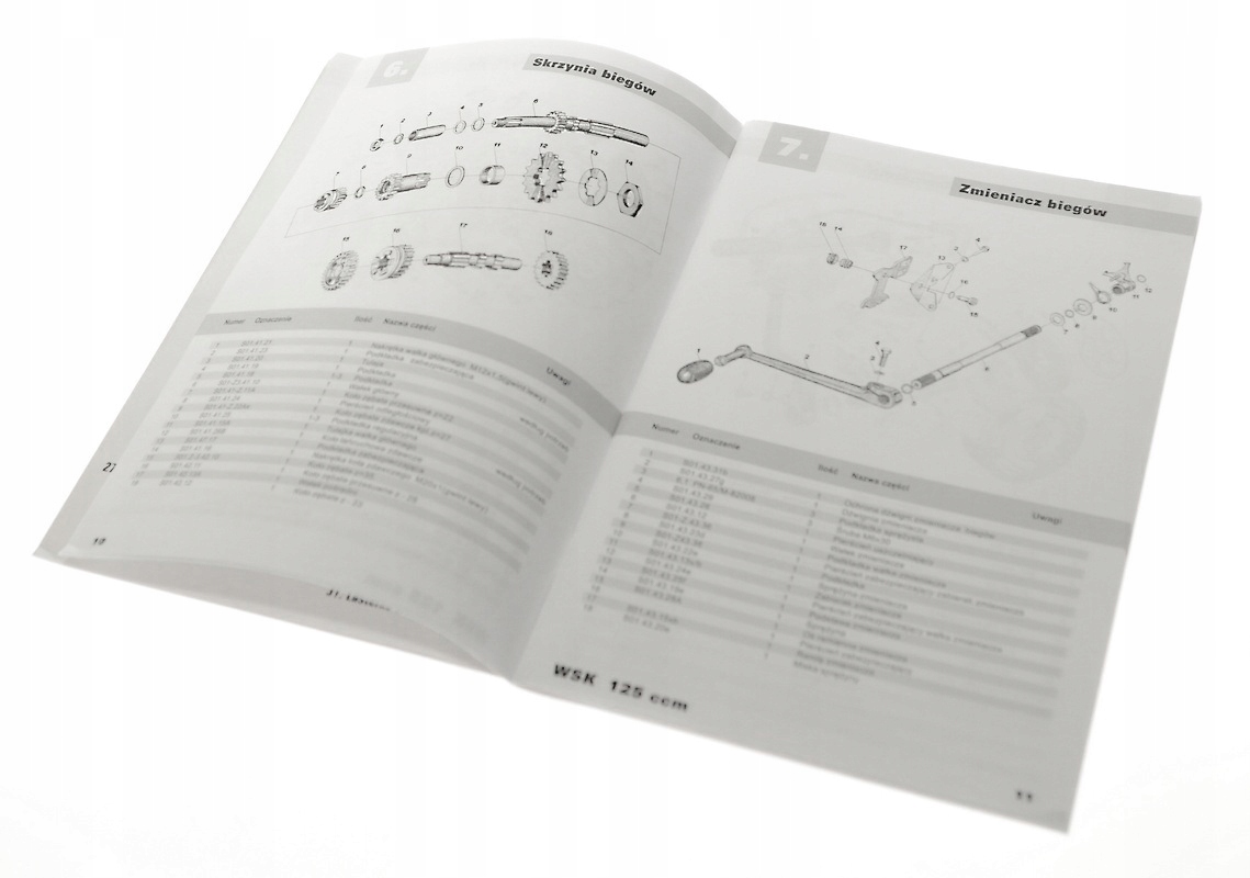 КНИЖКА ОБСЛУЖИВАНИЯ KATALOG ЗАПЧАСТИ WSK 125 фото 4