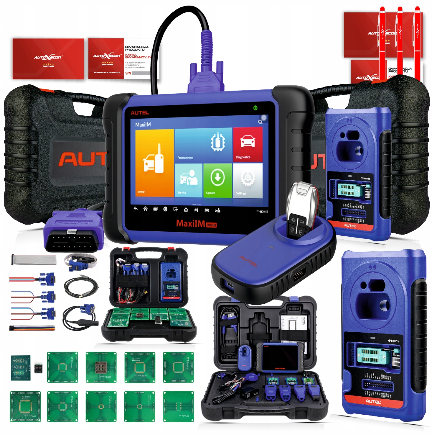 

Autel IM508 Programator Kluczy XP400PRO Full Kit