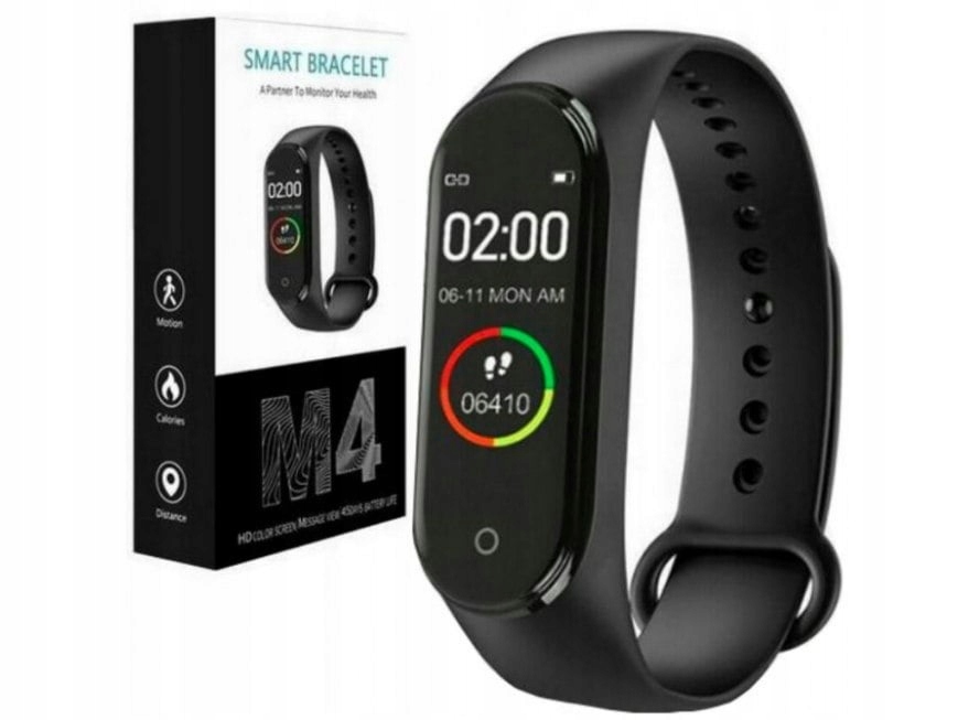 Smartband m4 smartwatch opaska sportowa zegarek Materiał paska guma