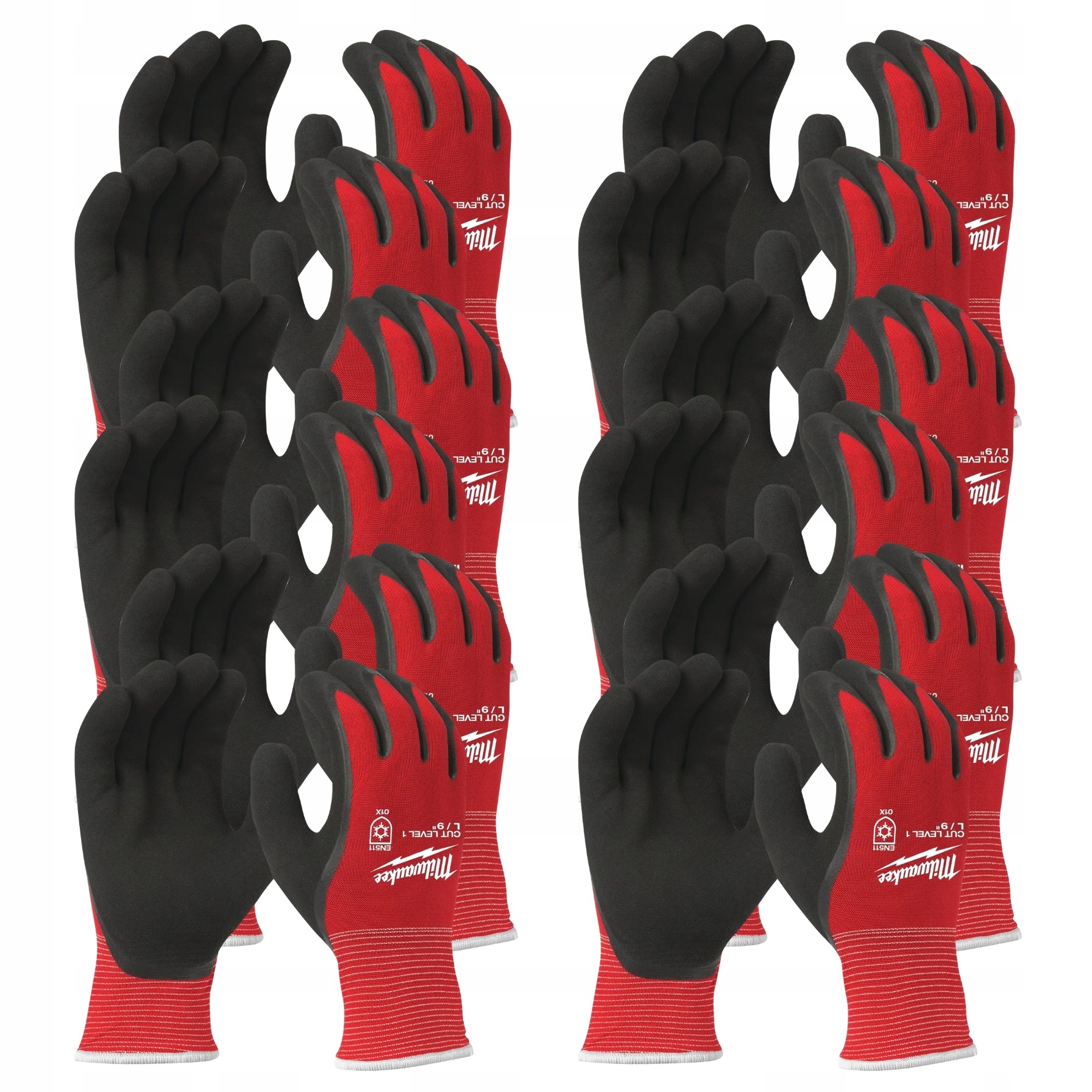 Rękawice zimowe odporne na przecięcia Milwaukee robocze Bhp 9 L 12 par