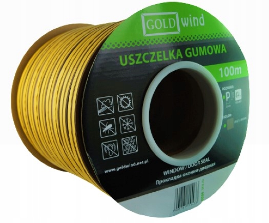 USZCZELKA DO OKIEN DRZWI PROFIL P BRĄZ ROLKA 100 M.