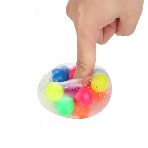 PIŁKA SENSORYCZNA ANTYSTRESOWA GNIOTEK Z KULKAMI Kod producenta HY05