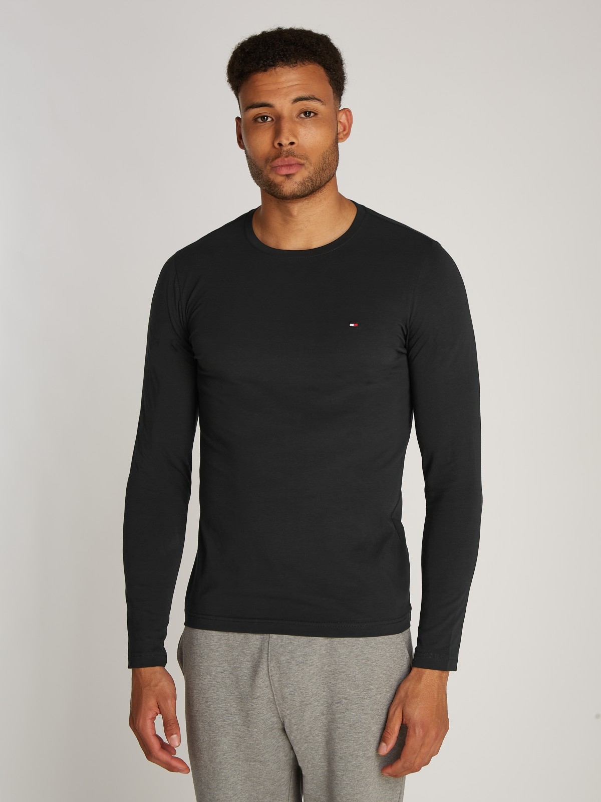 Pánské triko Tommy Hilfiger Stretch Slim Fit Long Sleeve Tee