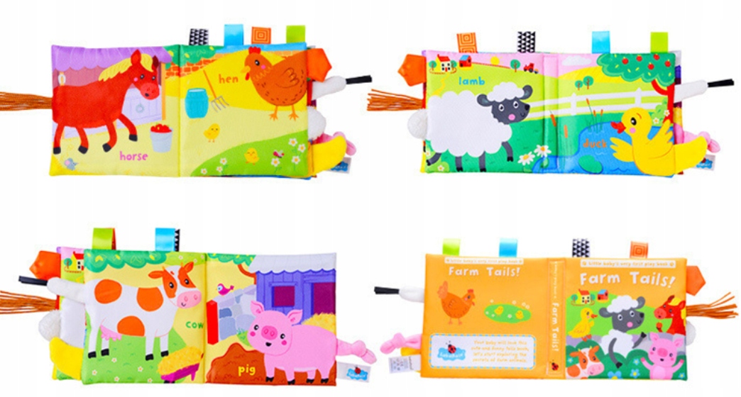 KSIĄŻECZKA EDUKACYJA STRUKTURALNA Z OGONKAMI 3D Szerokość produktu 14 cm