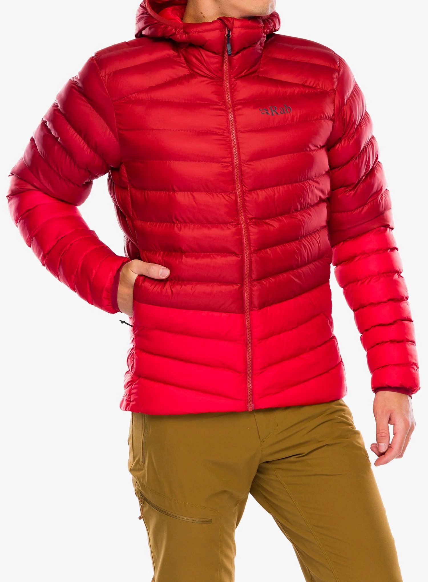Zateplená bunda Rab Cirrus Alpine tuscan red/dark horizon L