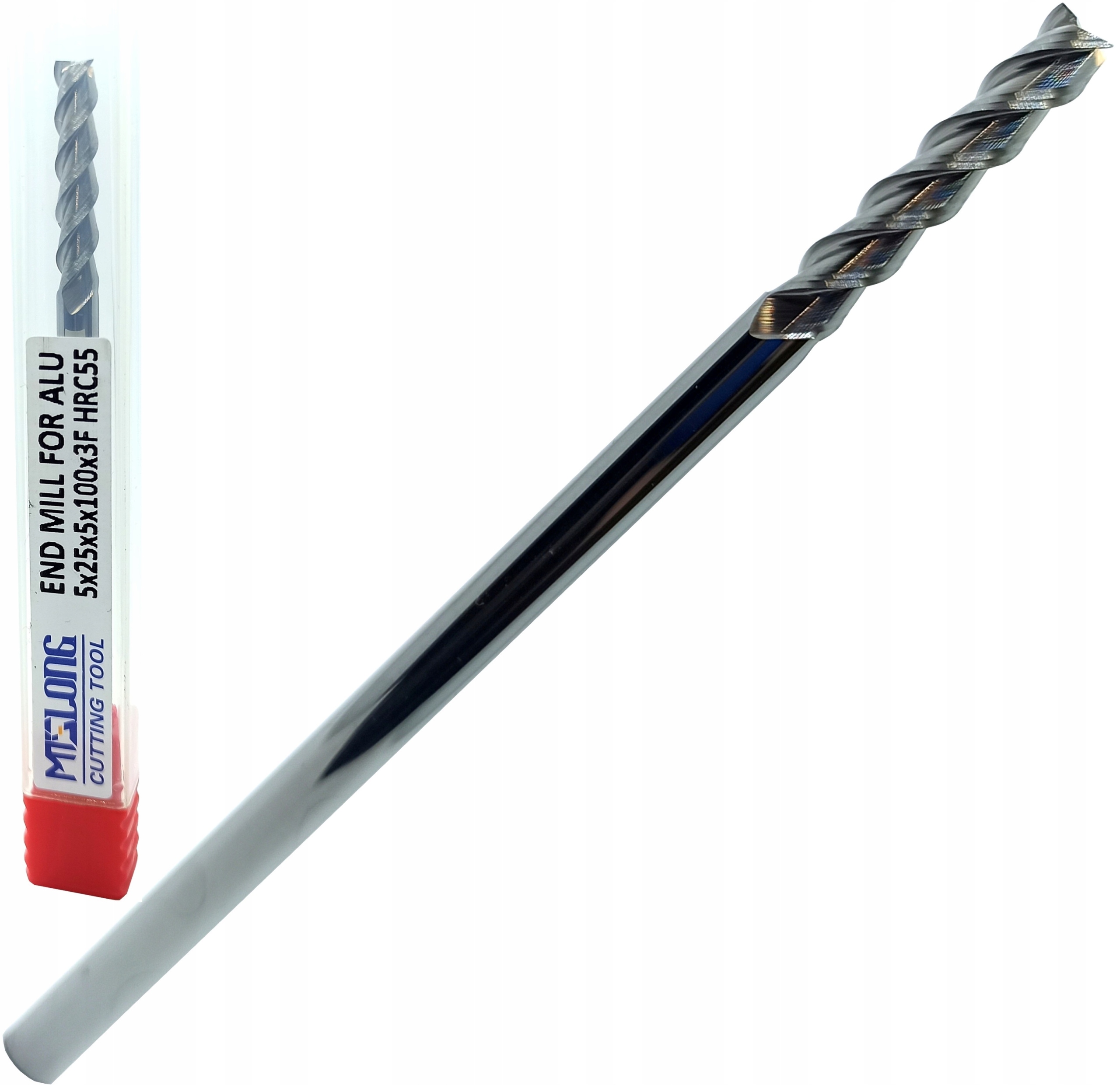 Frez Węglikowy Vhm fi 5mm 100L Długi Mts 55HRC Aluminium 3Z