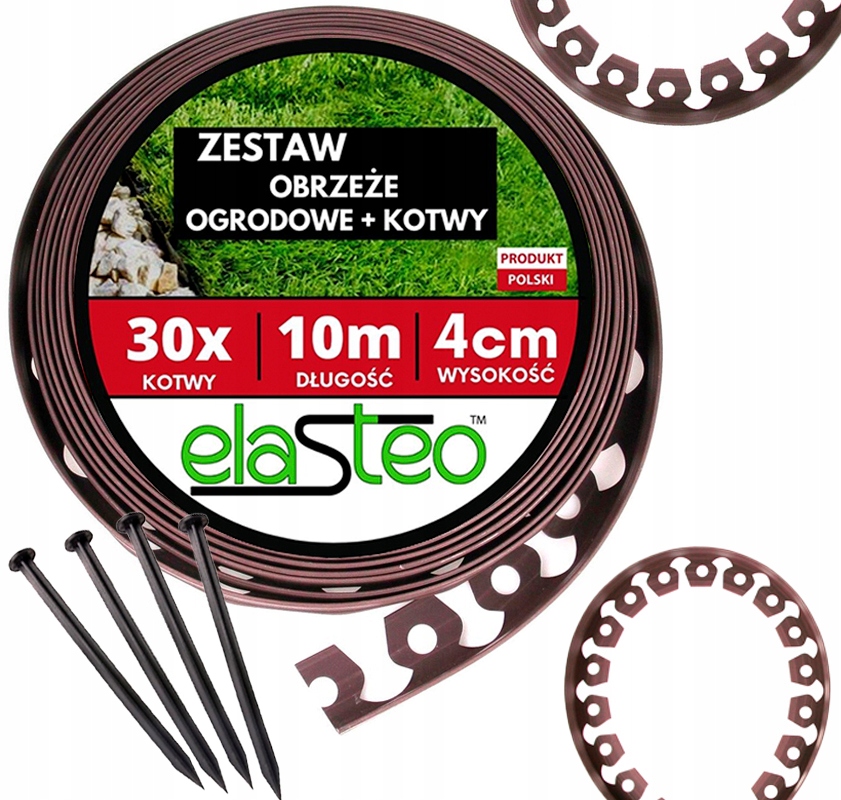 

Obrzeże Ogrodowe Trawnikowe Palisada 10m+30 kotew