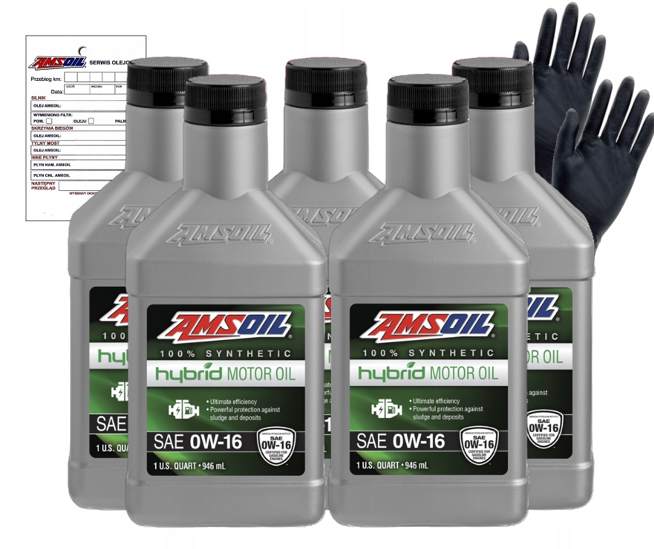Motorový olej Amsoil Hybrid Motor Oil 0W16 0,946 l, sada 5 ks