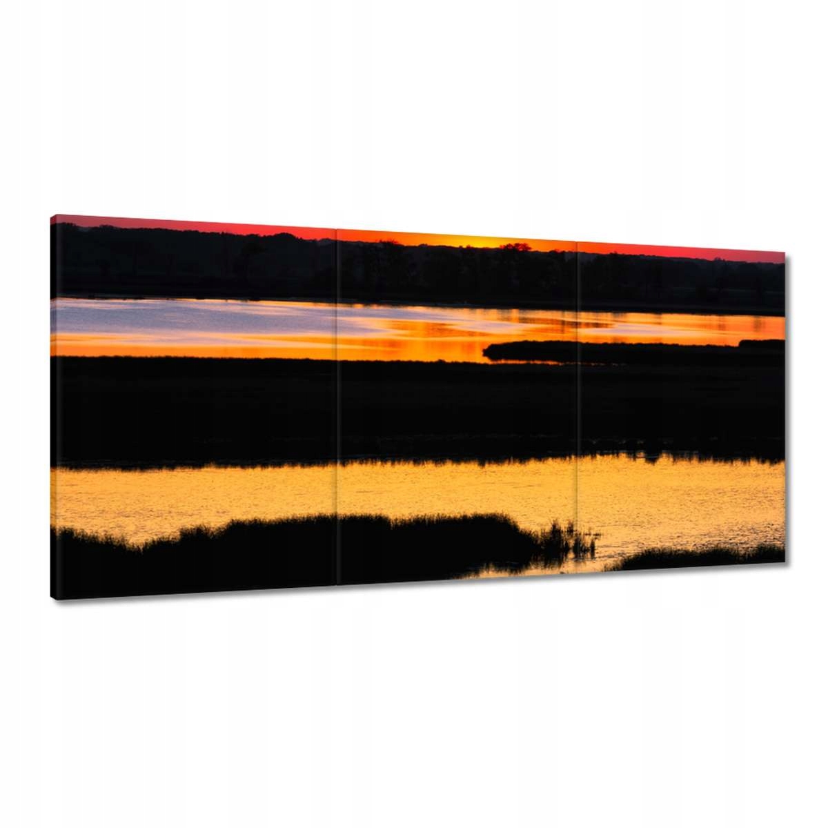 Obrazy 180x90 Jazero Západ slnka