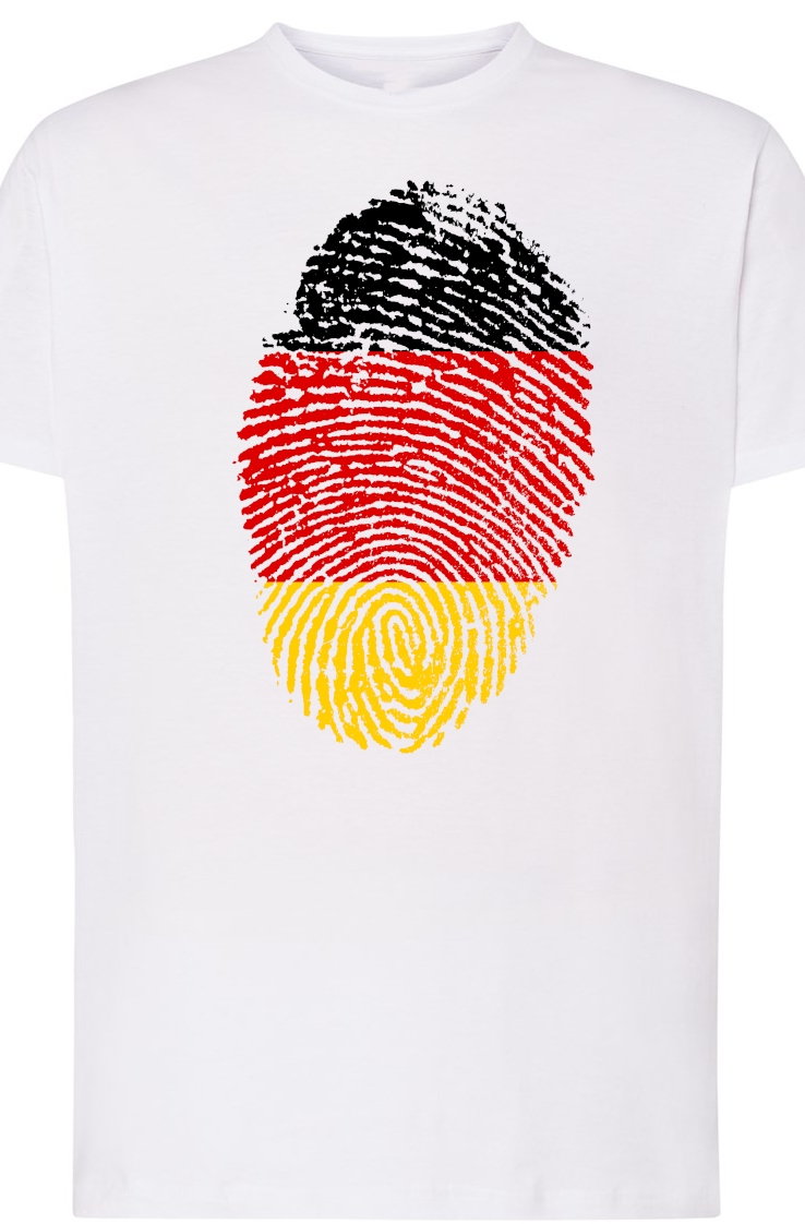 

Niemcy Flaga Odcisk Męski T-Shirt Modny Rozm.XL