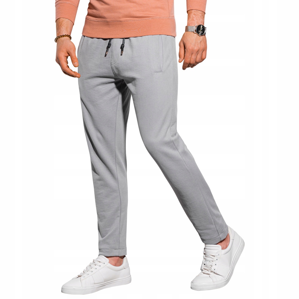 

Spodnie męskie dresowe bawełna P946 jasnoszare M