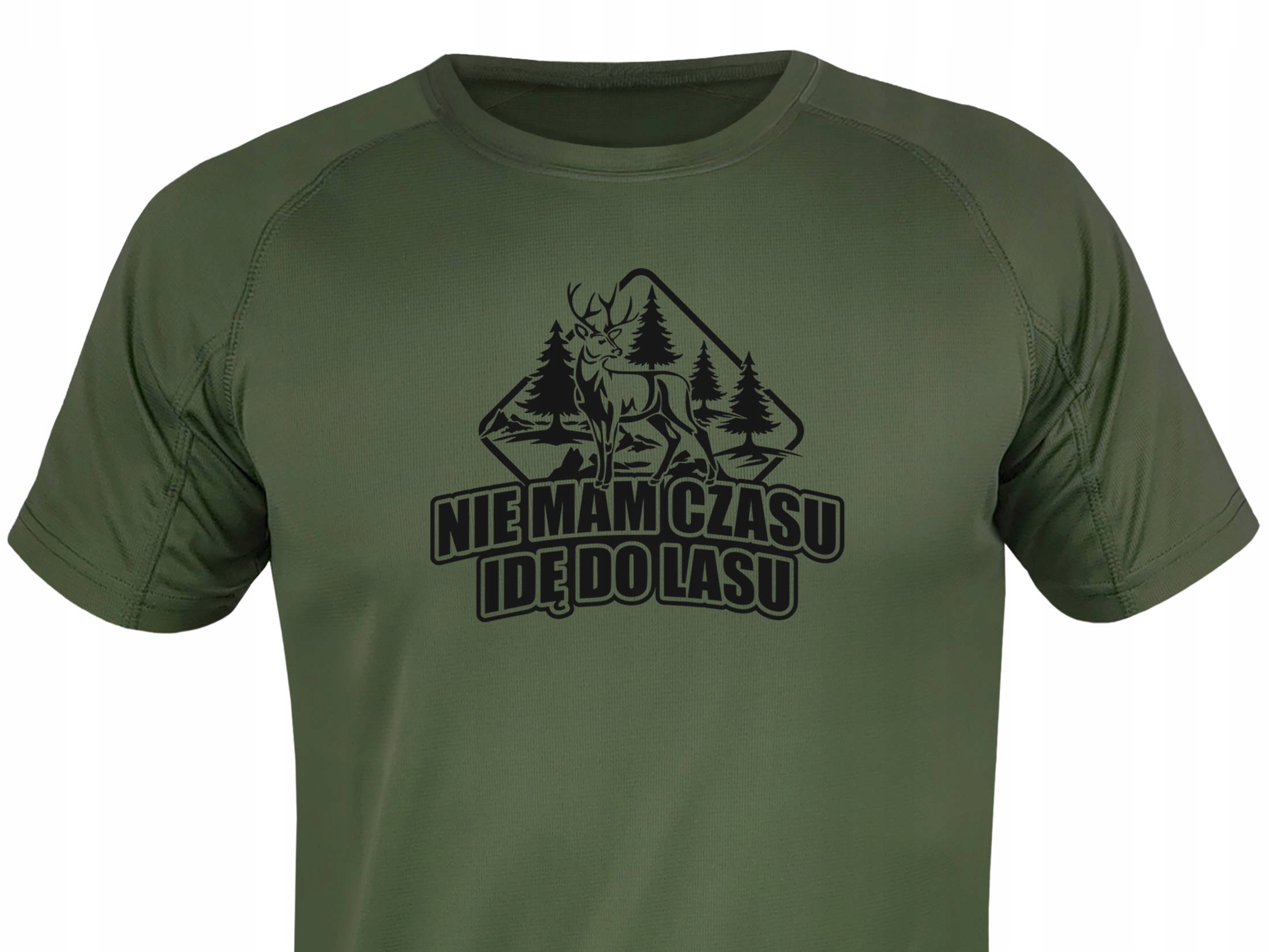 

Oddychający T-shirt Myśliwego khaki Idę Do Lasu