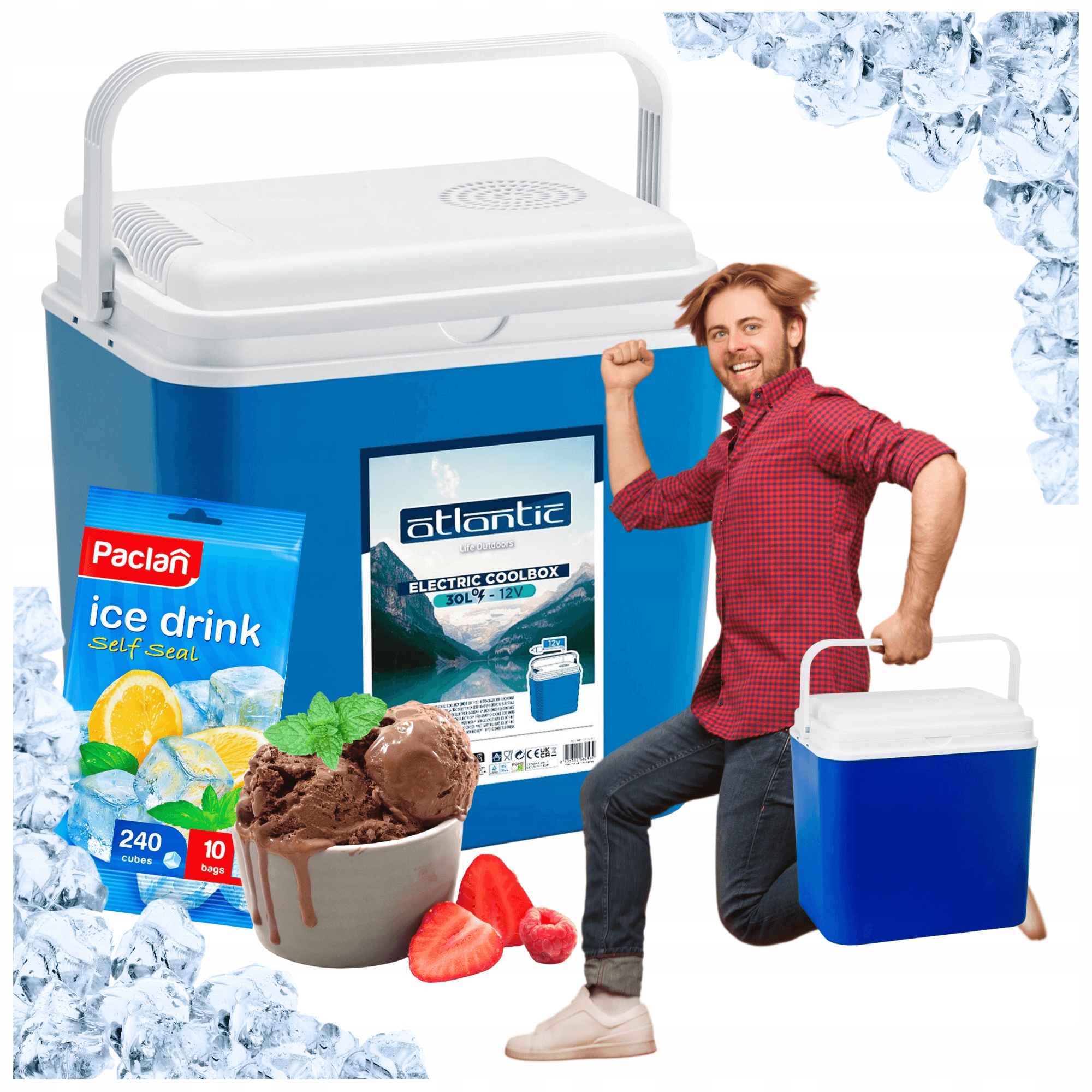 Elektrická Autochladnička Atlantic 12V-30L, ideální na cesty