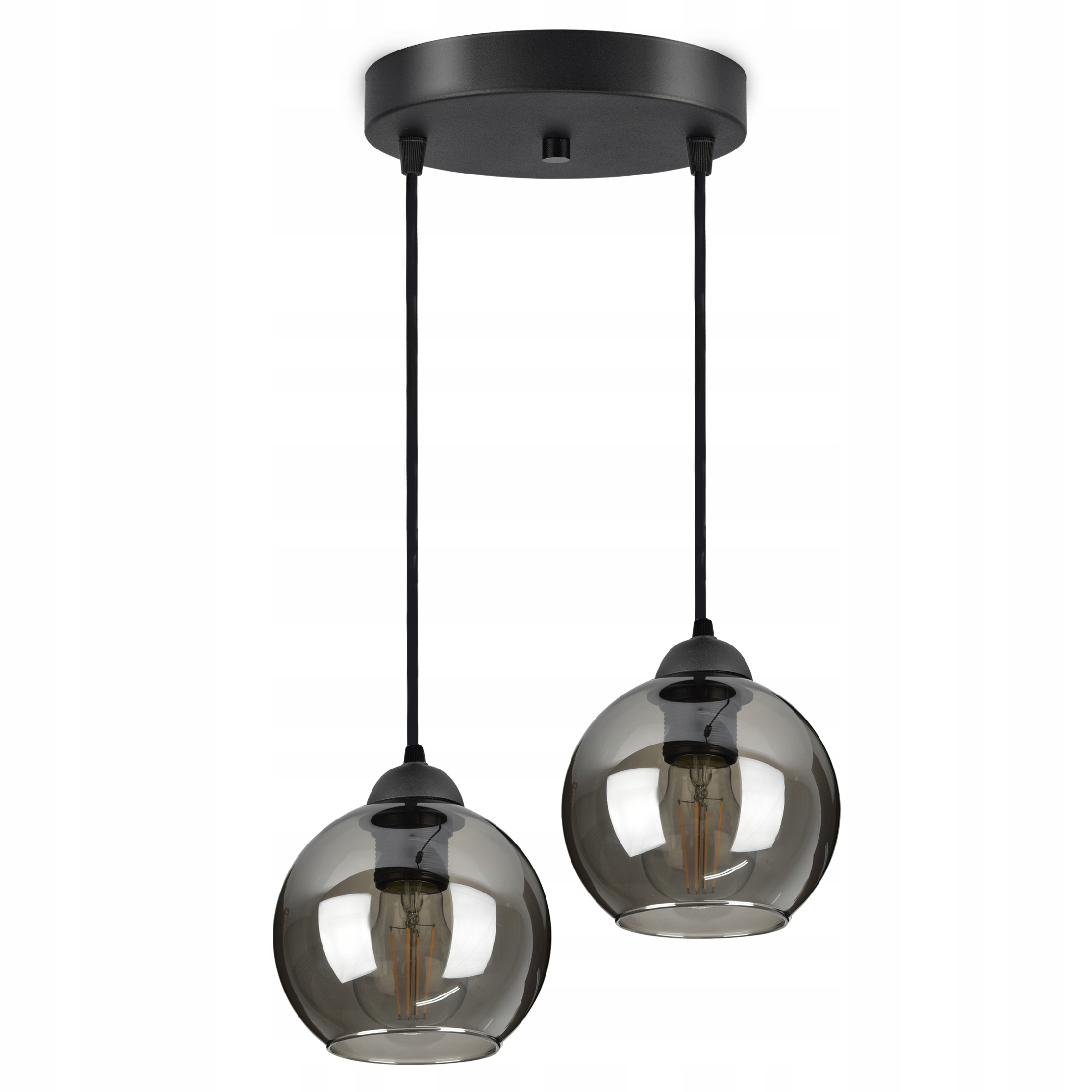 

Szklana Lampa Wisząca Sufitowa Żyrandol Kule Led
