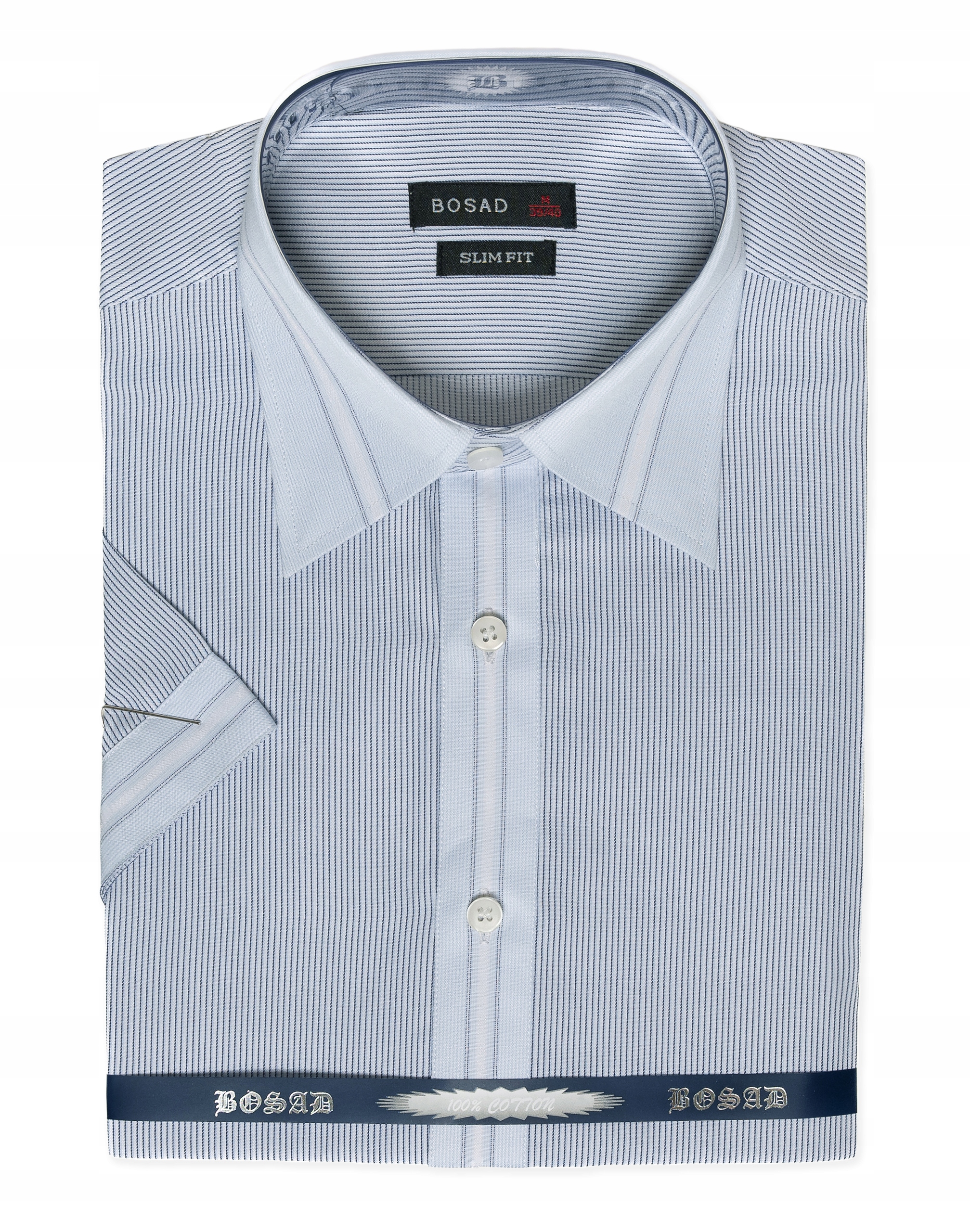 Elegancka Koszula Męska Krótki Rękaw WY127-1 39/40