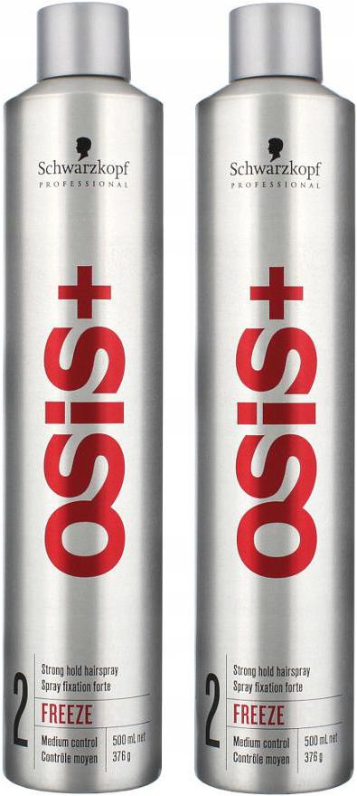 SCHWARZKOPF OSIS FREEZE STRONG HAIRSPRAY 2X500ML