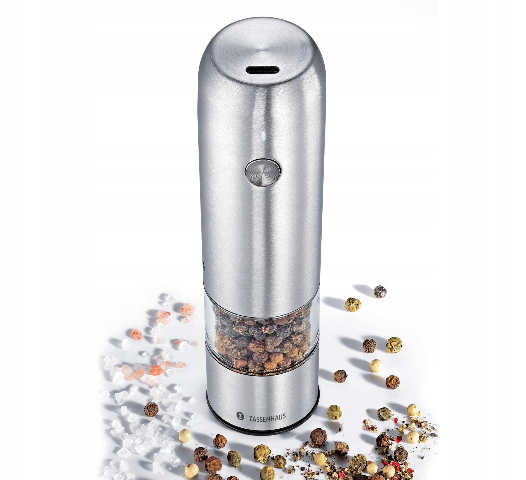 Elektrický mlýnek ZassenHaus Koln Usb na koření 14x4 cm